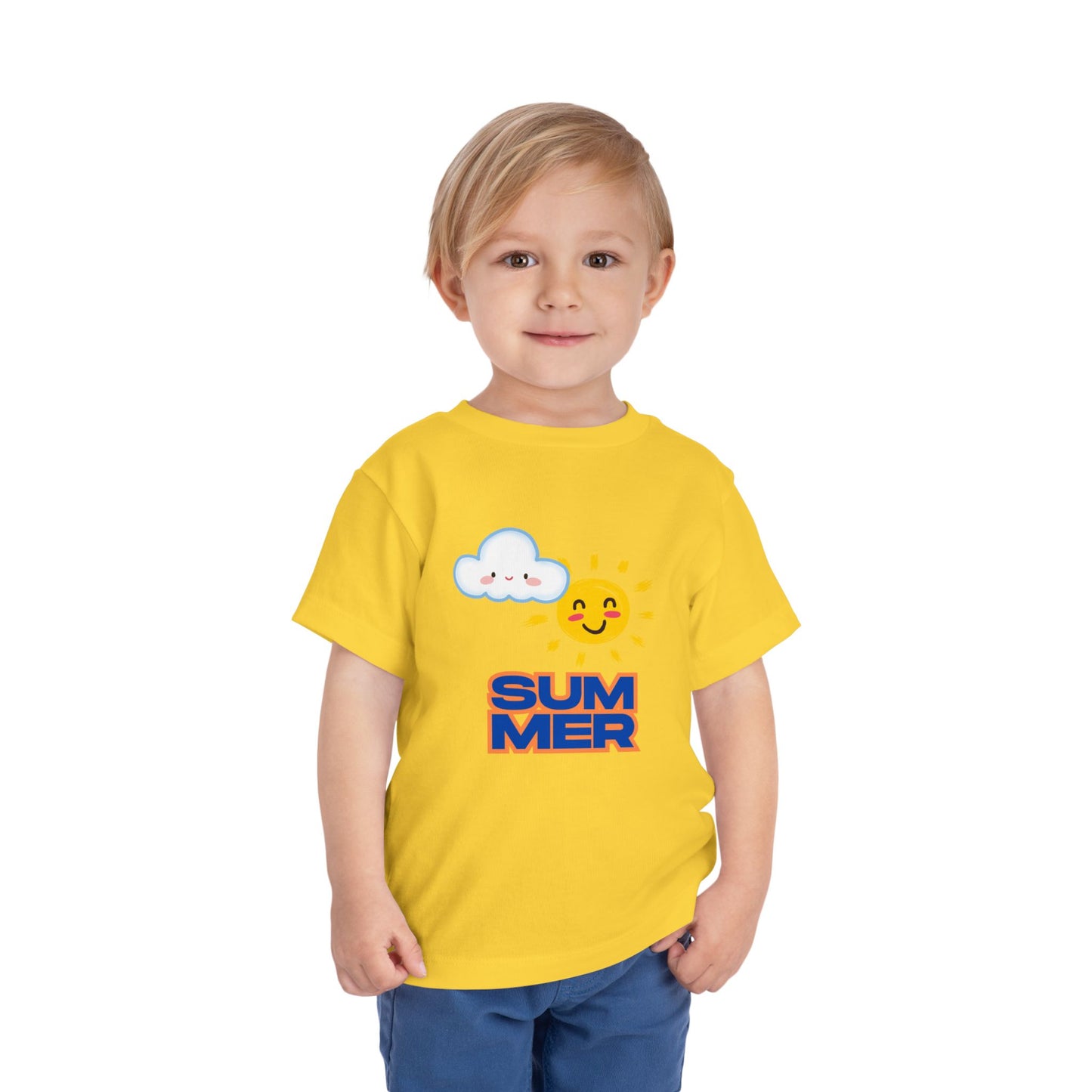 Toddler Summer Tee - Cute Sun & Cloud Design