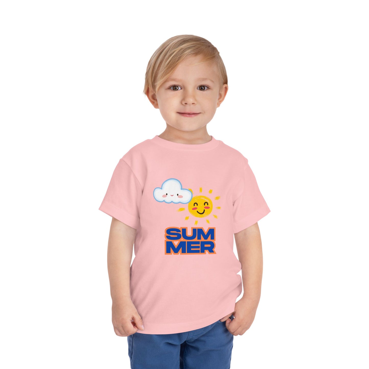 Toddler Summer Tee - Cute Sun & Cloud Design