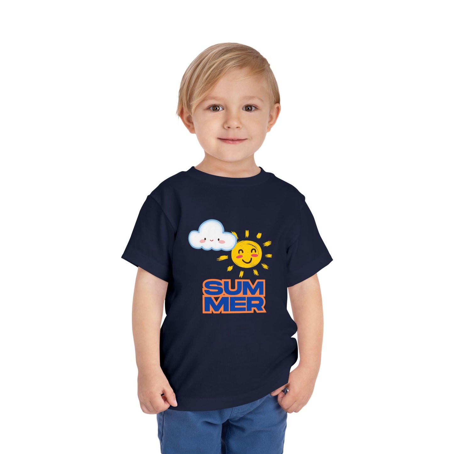 Toddler Summer Tee - Cute Sun & Cloud Design