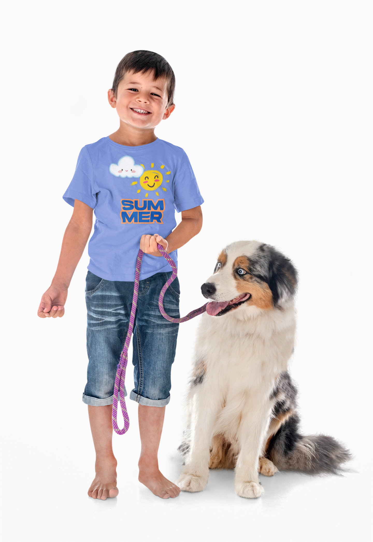 Toddler Summer Tee - Cute Sun & Cloud Design