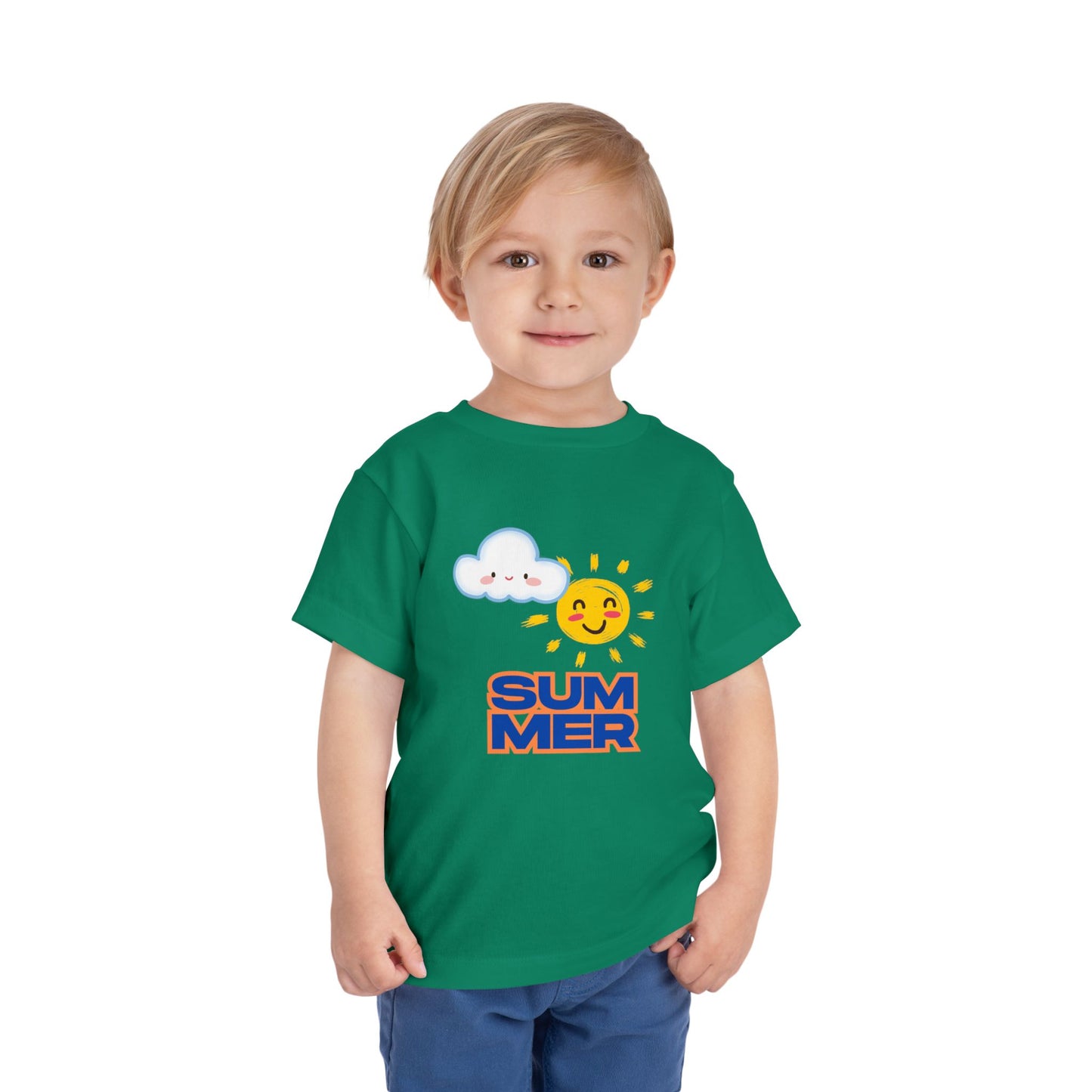 Toddler Summer Tee - Cute Sun & Cloud Design
