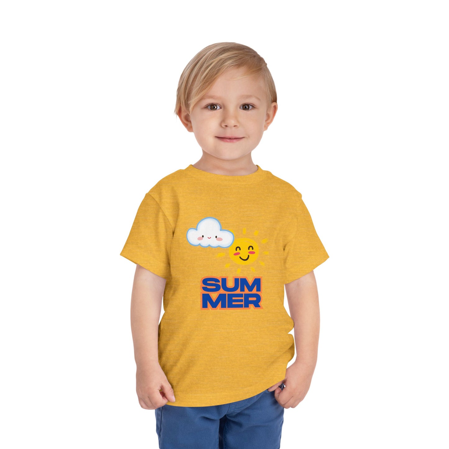 Toddler Summer Tee - Cute Sun & Cloud Design