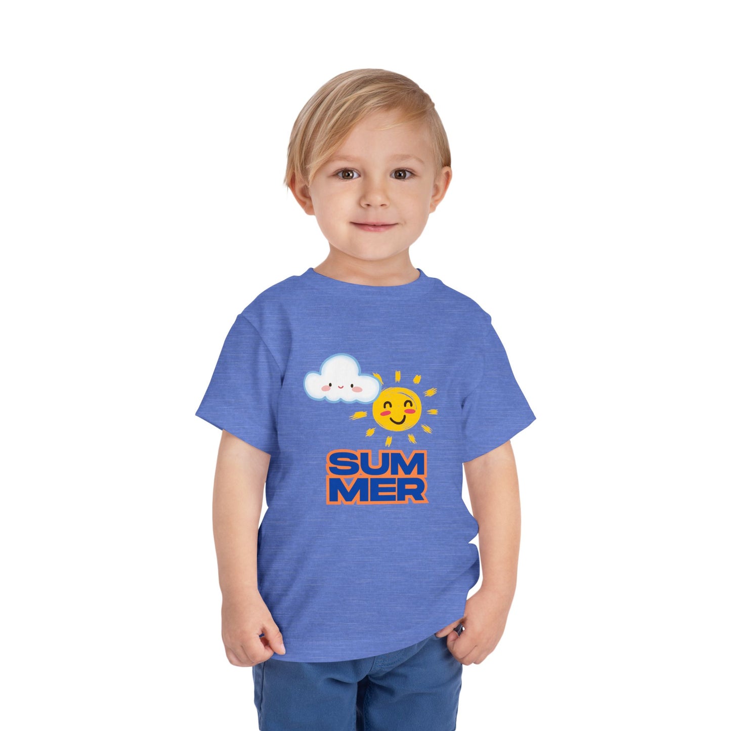 Toddler Summer Tee - Cute Sun & Cloud Design