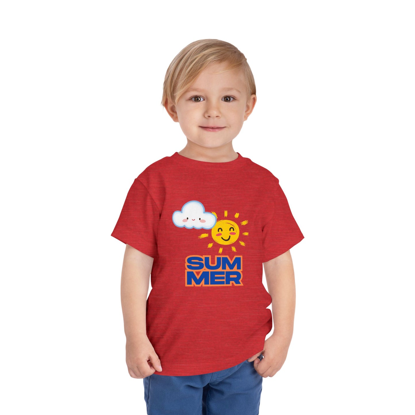 Toddler Summer Tee - Cute Sun & Cloud Design