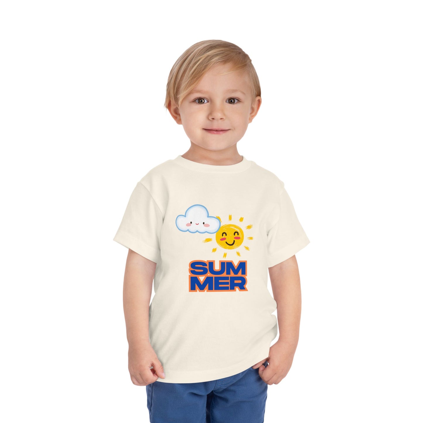 Toddler Summer Tee - Cute Sun & Cloud Design